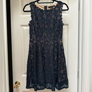 City Studio Navy Lace Dress